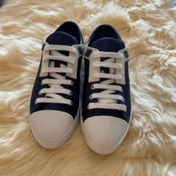 BLUE PRADA SNEAKERS!!! GREAT CONDITION!!! ONLY WORN ONCE!!!! - Picture 3 of 5